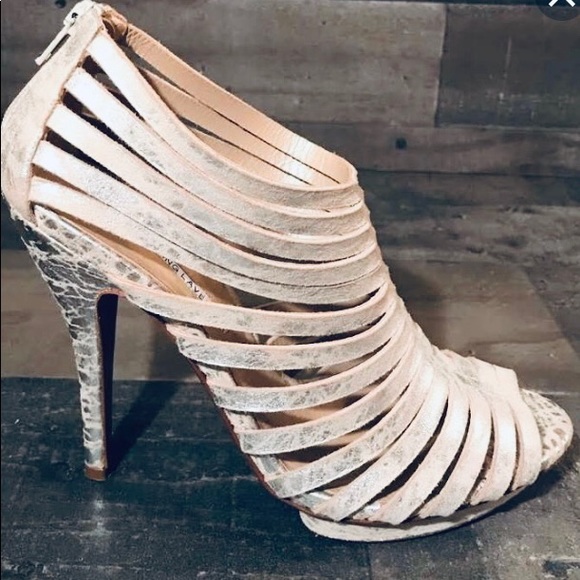 lavender strappy heels